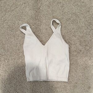 Dry Goods White Ribbed Camisole